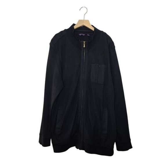 Ted Baker Men's Black Cotton Bomber Jacket Size 6 Full Zip Casual Streetwear Uti - Picture 1 of 6